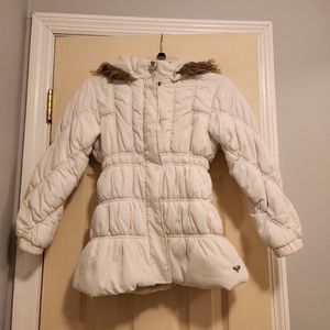 Kids roxy girl puffer coat size m
